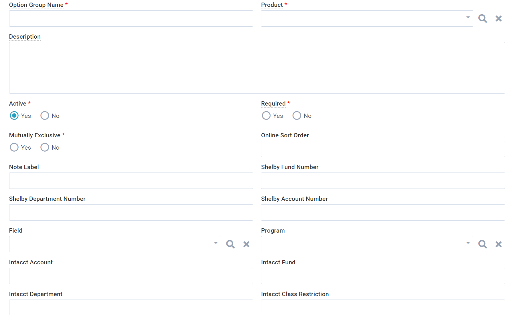 Product Options Group Fields Image