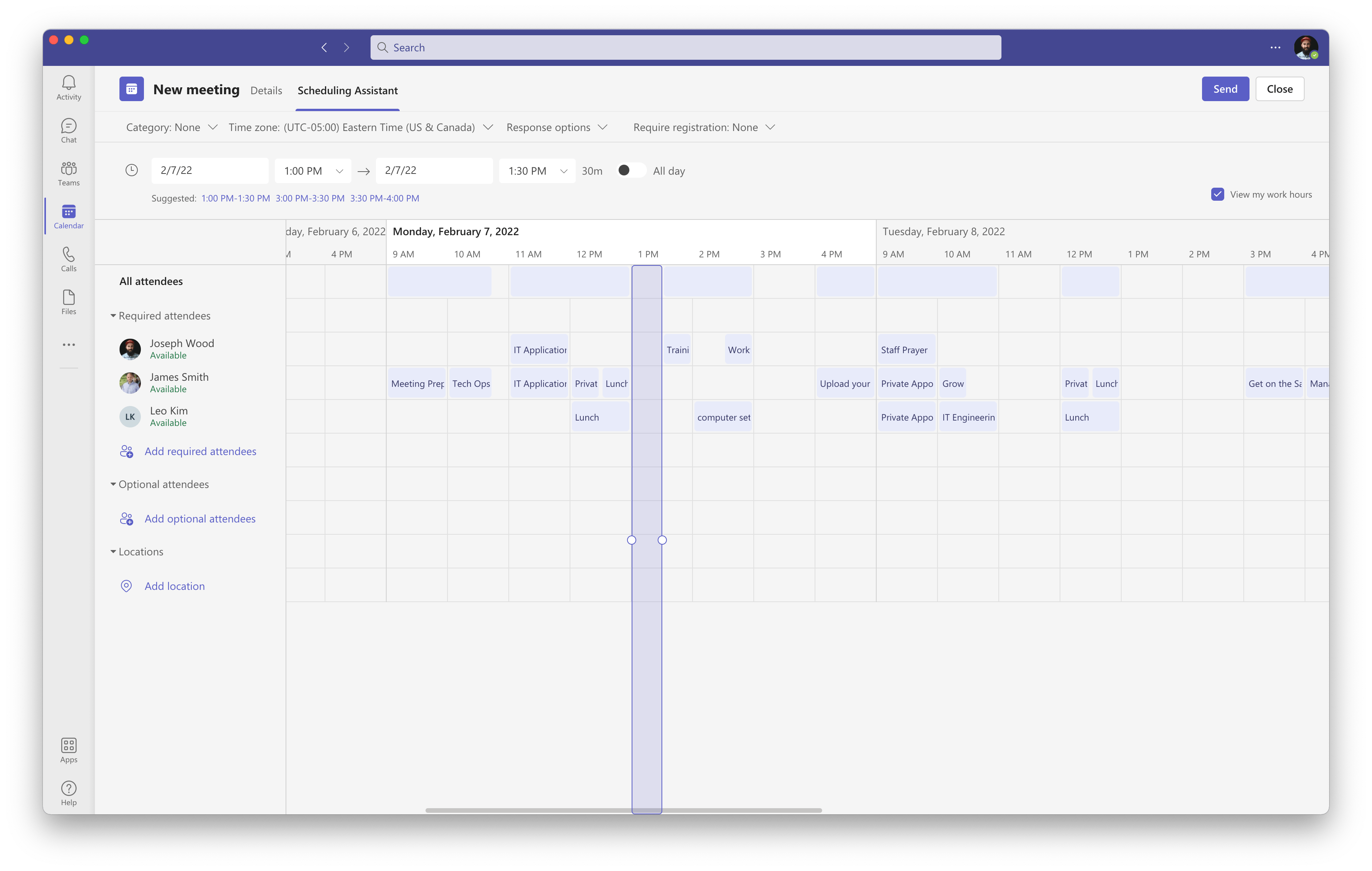 scheduling assistant